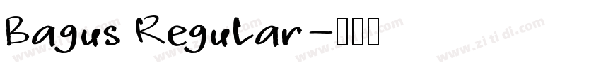 Bagus Regular字体转换